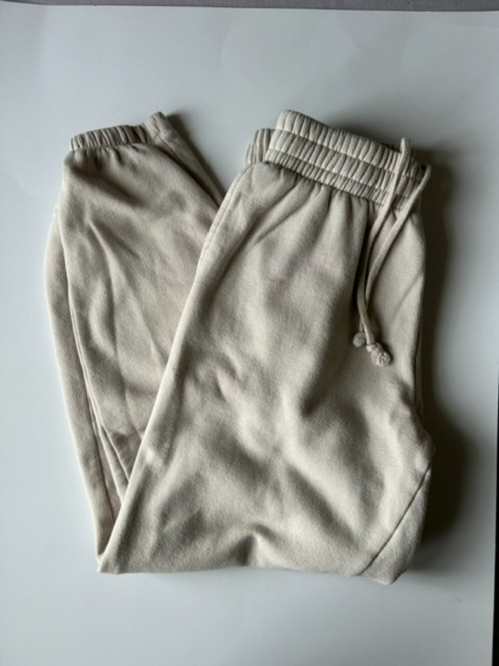 Garage Cream Beige Drawstring Jogger Sweatpants P/S